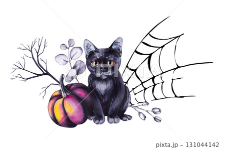 Halloween hand-drawn watercolor illustration Halloween hand-drawn watercolor illustration 131044142