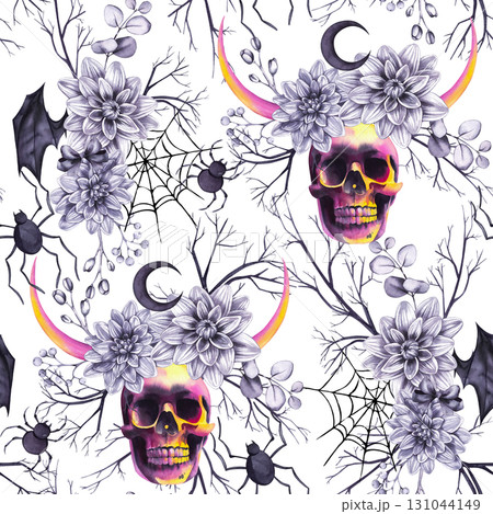 Halloween hand-drawn watercolor illustration 131044149