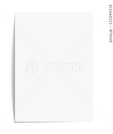 A4 paper with shadow on white background 131044318