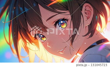 帽子をかぶったかわいい小学生の女の子 131045723