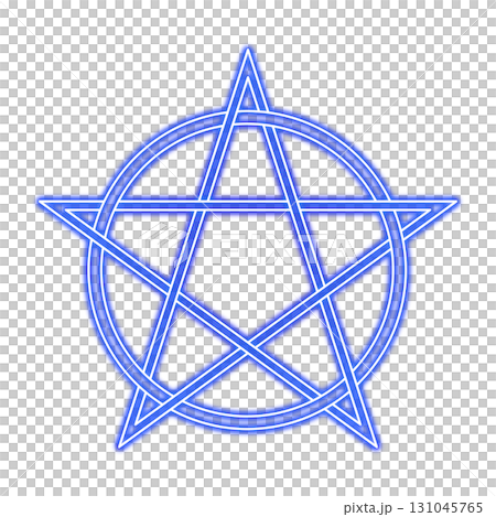 透明背景上藍色發光的魔法圈 透明背景上藍色發光的魔法圈 131045765