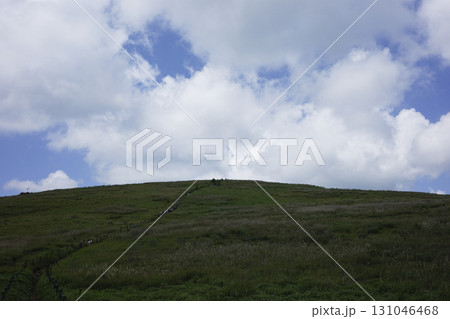 夏の終わり、青空の下でススキが風に揺れる霧ヶ峰高原。澄んだ空気と広がる草原が、秋の気配を感じさせます 夏の終わり、青空の下でススキが風に揺れる霧ヶ峰高原。澄んだ空気と広がる草原が、秋の気配を感じさせます 131046468