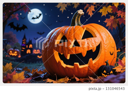 ハロウィンの夜　AI生成 131046543