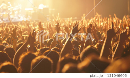 熱気に包まれたライブ会場 131046606
