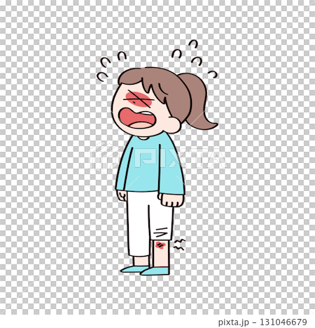 受傷兒童的插圖 受傷兒童的插圖 131046679