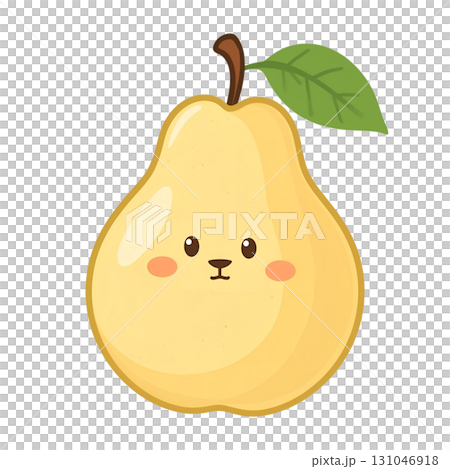 可愛い洋梨のキャラクターイラスト 131046918