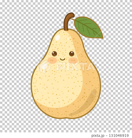 シンプルでかわいい洋梨のイラスト　キャラクターデザイン 131046919
