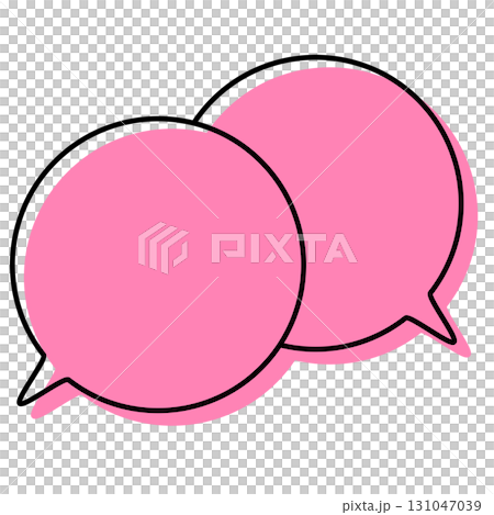 Simple, misaligned speech bubbles, overlapping conversations 131047039