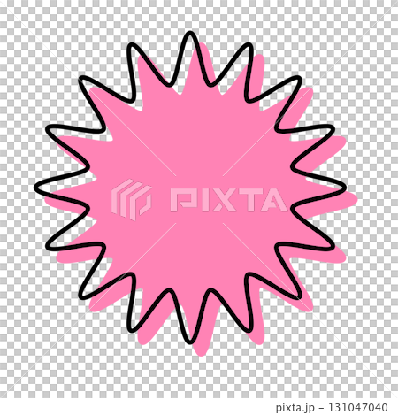 A simple speech bubble with misaligned lines and rounded, jagged shapes A simple speech bubble with misaligned lines and rounded, jagged shapes 131047040