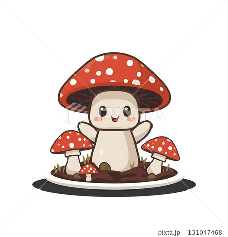 赤いキノコのキャラクターデザイン イラスト 赤いキノコのキャラクターデザイン イラスト 131047468