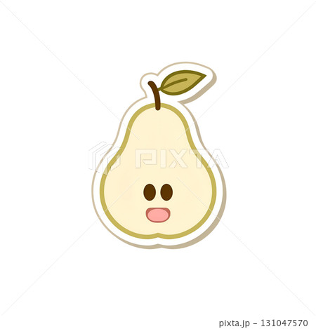 シンプルでかわいい梨のキャラクターイラスト 131047570