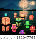 灯籠流しと花火の夜 131047765