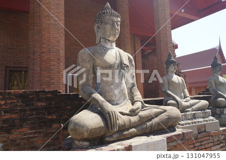 タイ アユタヤ ワット・ヤイチャイモンコン の仏像 タイ アユタヤ ワット・ヤイチャイモンコン の仏像 131047955