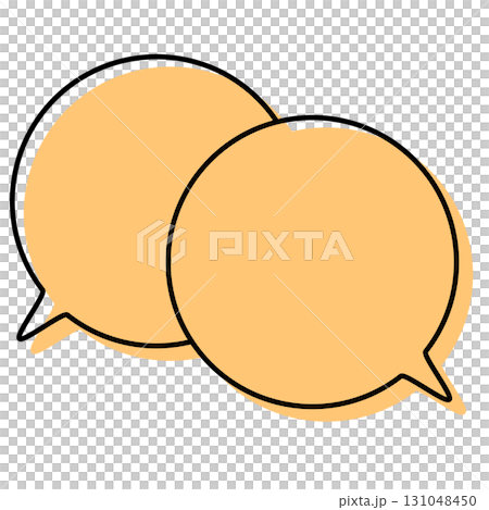 Simple, misaligned speech bubbles, overlapping conversations Simple, misaligned speech bubbles, overlapping conversations 131048450