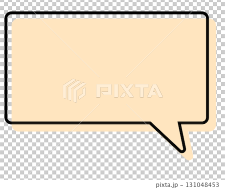 Simple speech bubble with misaligned lines - Rectangle 131048453