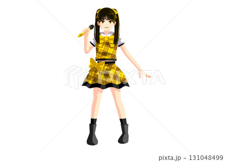 アイドル　女性　黄色　歌う 131048499