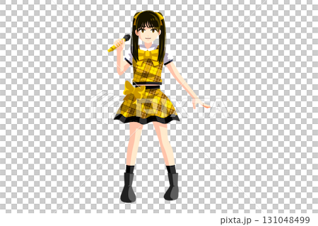 アイドル　女性　黄色　歌う 131048499