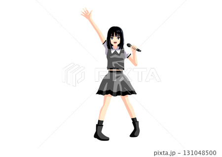 アイドル　女性　黒　歌う A	 131048500