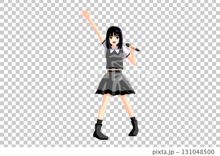 アイドル　女性　黒　歌う A	 131048500