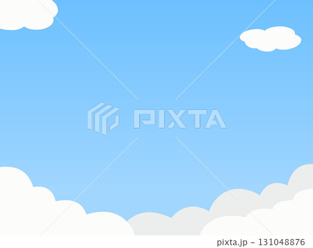 雲の上に広がる青空 天空の背景イラスト 雲の上に広がる青空 天空の背景イラスト 131048876