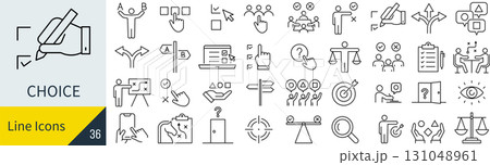 選択に関するアイコンセット 131048961