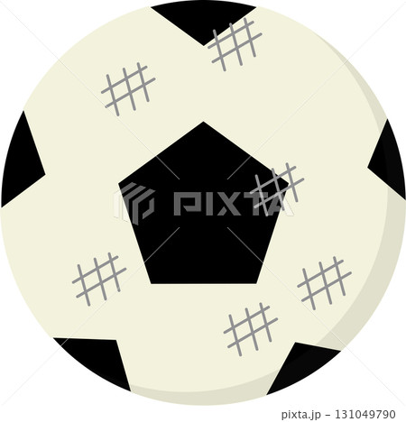 汚れているサッカーボールの球 131049790