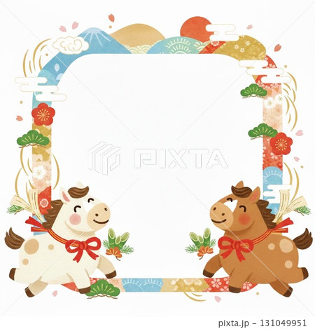 午年 年賀はがき用 午年 年賀はがき用 131049951