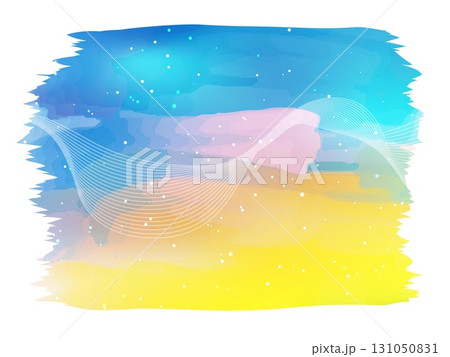 カラフルな水彩の筆のテクスチャ 131050831