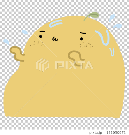 illustration of a cartoon lemon	 131050971