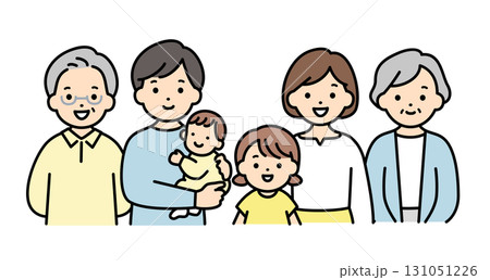 幸せな家族のイラスト素材 131051226