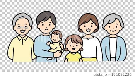 幸せな家族のイラスト素材 131051226