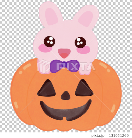 Bunny in Halloween style  131051269