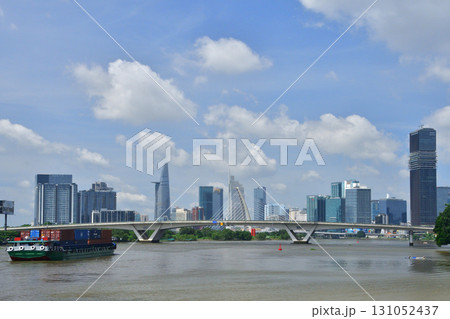 Ho Chi Minh City with Saigon River 131052437