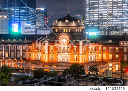 《東京都》東京駅・丸の内都市夜景 《東京都》東京駅・丸の内都市夜景 131052566