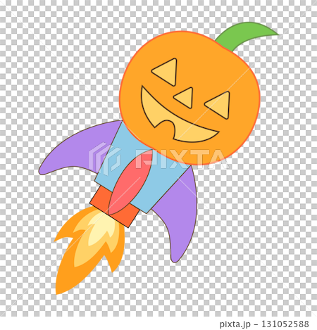 青色のジャックオーランタンロケット 青色のジャックオーランタンロケット 131052588