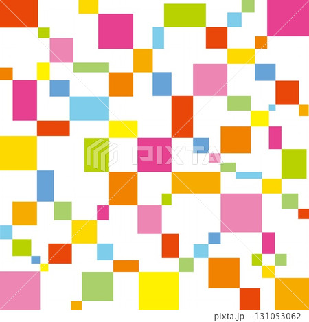 幾何学模様 四角形 白背景 幾何学模様 四角形 白背景 131053062