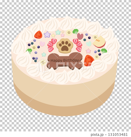 淡いモカ色の犬用ホールケーキ・野菜と果物のナチュラル誕生日スイーツ 淡いモカ色の犬用ホールケーキ・野菜と果物のナチュラル誕生日スイーツ 131053481