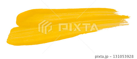 yellow watercolor background. Artistic hand paint. Isolated on transparent background. 131053928