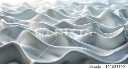 3D Wavy Texture Design, Abstract Wavy Pattern Render, Dynamic 3D Wave Background - Ai Generated 131055190