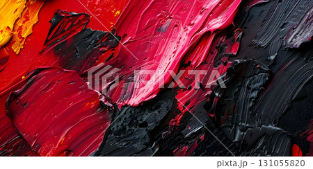 Abstract Rough Art: Painterly Texture Background, Expressive Artistry: Rough Painting Texture - Ai Generated 131055820