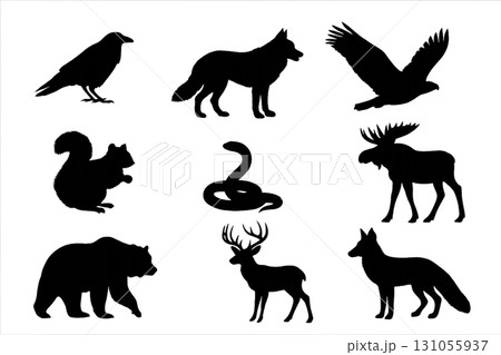 動物シルエット 131055937