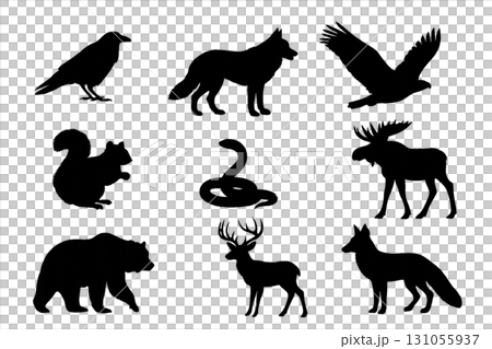 動物シルエット 131055937