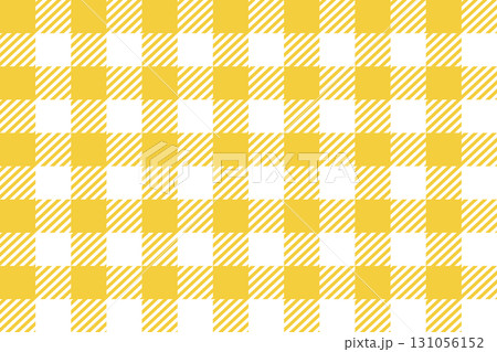 plaid background check fabric texture vector yellow and white colors gingham seamless pattern cloth illustration 131056152