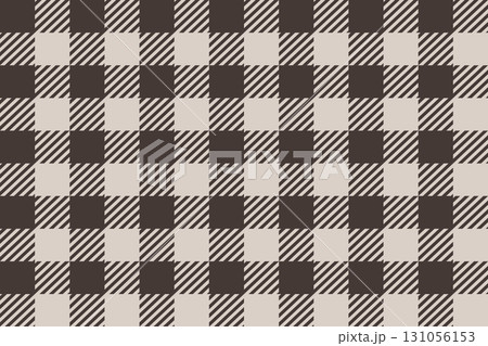 plaid background check fabric texture black and white colors gingham vector seamless pattern cloth illustration 131056153