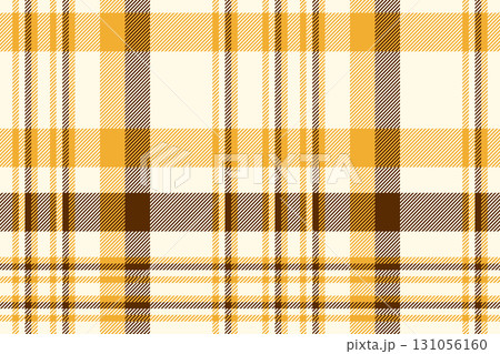 plaid background check fabric texture yellow and brown colors gingham vector seamless pattern cloth illustration 131056160