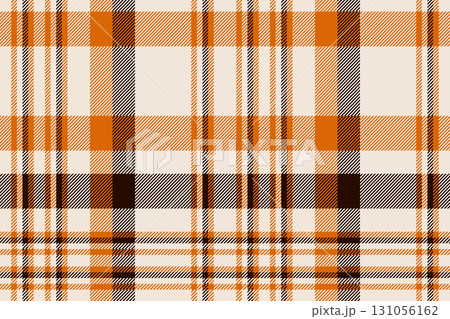 plaid background check fabric texture brown and white color gingham vector autumn seamless pattern cloth illustration 131056162