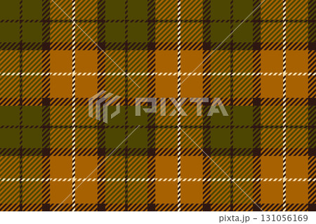 plaid background check fabric texture brown and green colors gingham vector autumn seamless pattern cloth illustration 131056169