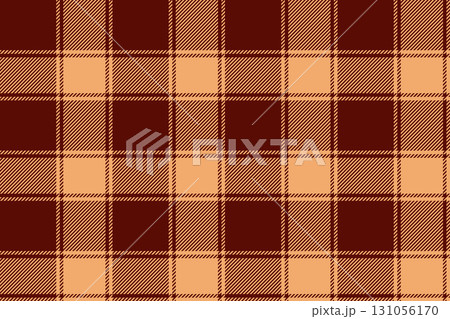 plaid background check fabric texture red and beige colors gingham vector autumn seamless pattern cloth illustration 131056170