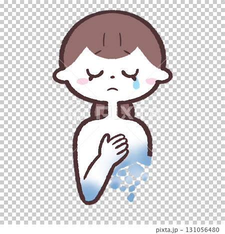 悲しくて壊れそうな女性のイラスト 131056480