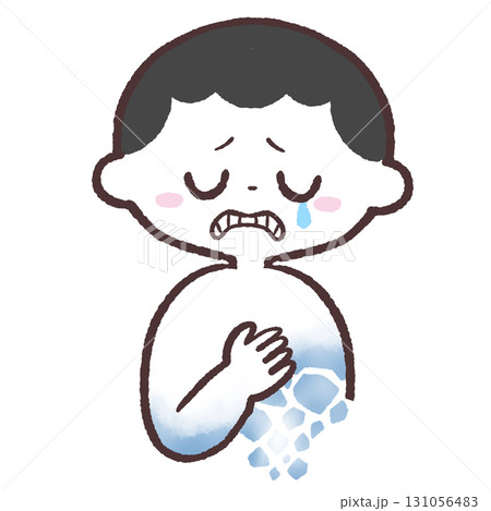 悲しくて壊れそうな男の子のイラスト 131056483